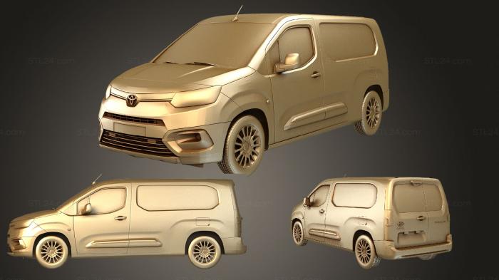 Автомобили и транспорт (Фургон Toyota ProAce City LWB 2021, CARS_3745) 3D модель для ЧПУ станка