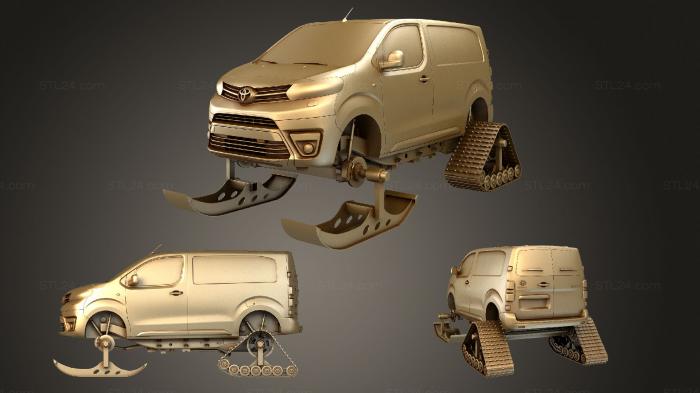 Автомобили и транспорт (Toyota proace фургон ски 2018, CARS_3750) 3D модель для ЧПУ станка