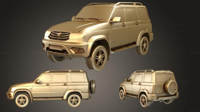 Автомобили и транспорт (УАЗ Патриот (Mk1f) (3163) 5 дверей 2014, CARS_3795) 3D модель для ЧПУ станка