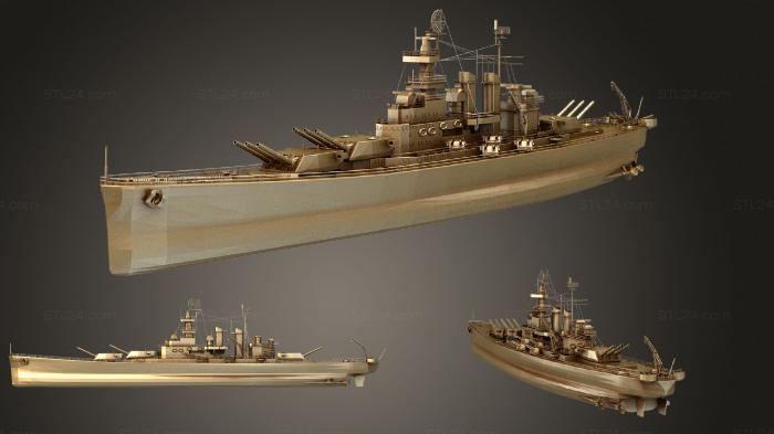Vehicles (USS Carolina battleship, CARS_3805) 3D models for cnc