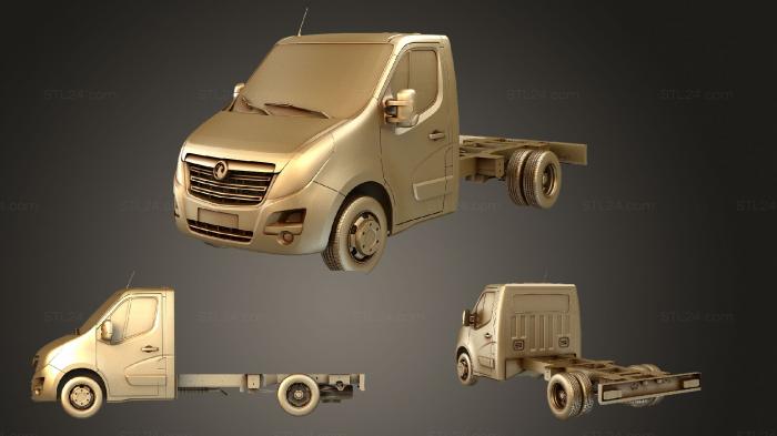 Автомобили и транспорт (Шасси Vauxhall Movano SingleCab DW E20 2014, CARS_3810) 3D модель для ЧПУ станка