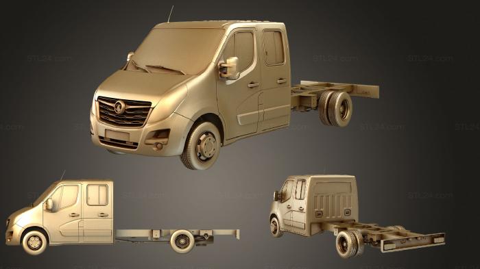Автомобили и транспорт (Шасси Vauxhall Movano CrewCab DW E30 2020, CARS_3828) 3D модель для ЧПУ станка