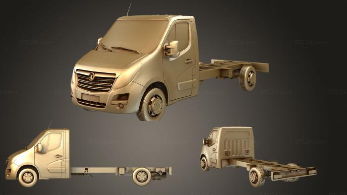 Автомобили и транспорт (Шасси Vauxhall Movano SingleCab SW E30 2014, CARS_3842) 3D модель для ЧПУ станка