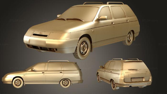 Автомобили и транспорт (ВАЗ Лада (2111) универсал 1995 года выпуска, CARS_3857) 3D модель для ЧПУ станка