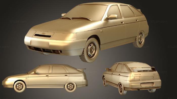 Автомобили и транспорт (ВАЗ Лада (2112) хэтчбек 1995, CARS_3858) 3D модель для ЧПУ станка