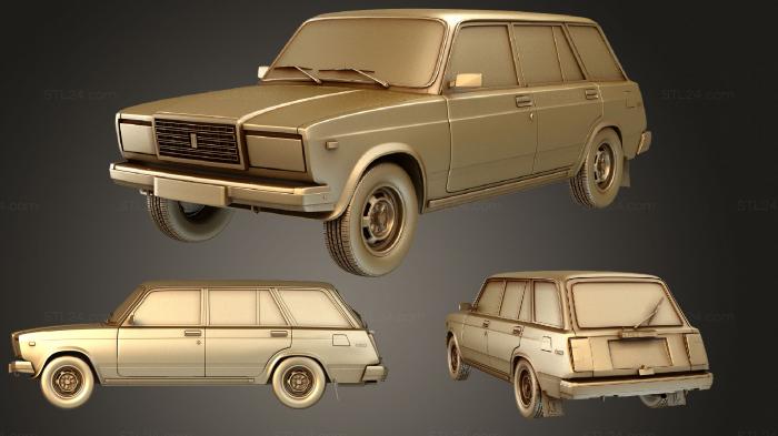 Автомобили и транспорт (ВАЗ Жигули (21041) 2006, CARS_3868) 3D модель для ЧПУ станка