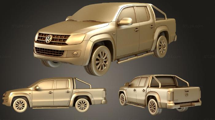 Автомобили и транспорт (Volkswagen Amarok CrewCab 2011, CARS_3886) 3D модель для ЧПУ станка