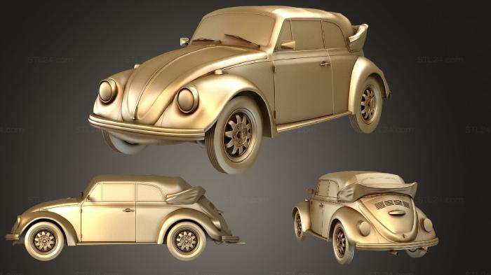 Vehicles (Volkswagen Beetle (Mk1f) convertible 1975, CARS_3888) 3D models for cnc