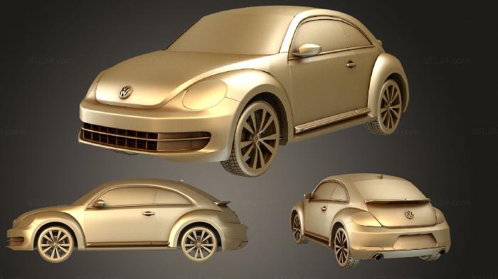 Автомобили и транспорт (Фольксваген Жук 2012, CARS_3890) 3D модель для ЧПУ станка