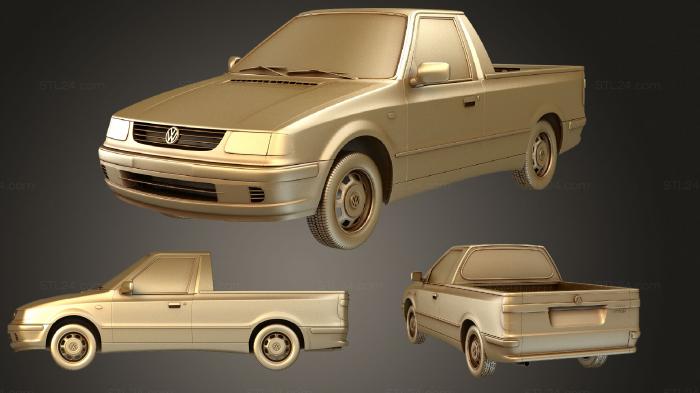 Автомобили и транспорт (Volkswagen Caddy (Mk2) 1995, CARS_3893) 3D модель для ЧПУ станка