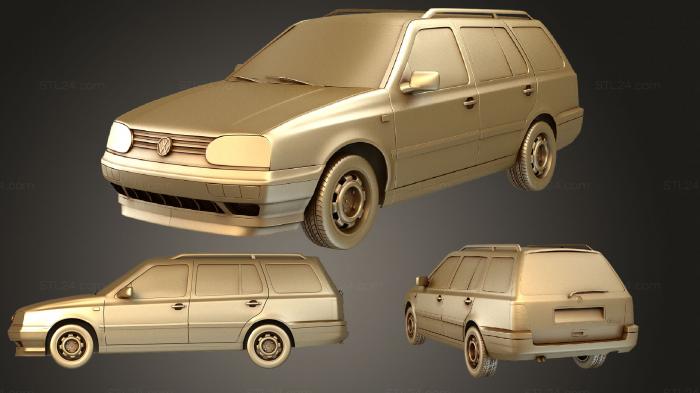 Vehicles (Volkswagen Golf (Mk3) (1H) variant 1993, CARS_3899) 3D models for cnc