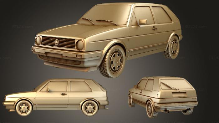 Vehicles (Volkswagen Golf Mk2 3door 1983, CARS_3904) 3D models for cnc