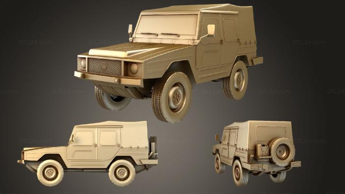 Автомобили и транспорт (Volkswagen Iltis 1988, CARS_3908) 3D модель для ЧПУ станка
