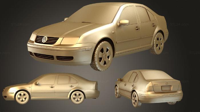 Автомобили и транспорт (Volkswagen Jetta (Mk4f) (Тип 1J) седан 2003, CARS_3912) 3D модель для ЧПУ станка