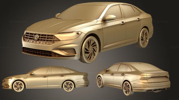 Автомобили и транспорт (Volkswagen Jetta (Mk7) (A7) SEL Premium Спецификация США 2018, CARS_3914) 3D модель для ЧПУ станка