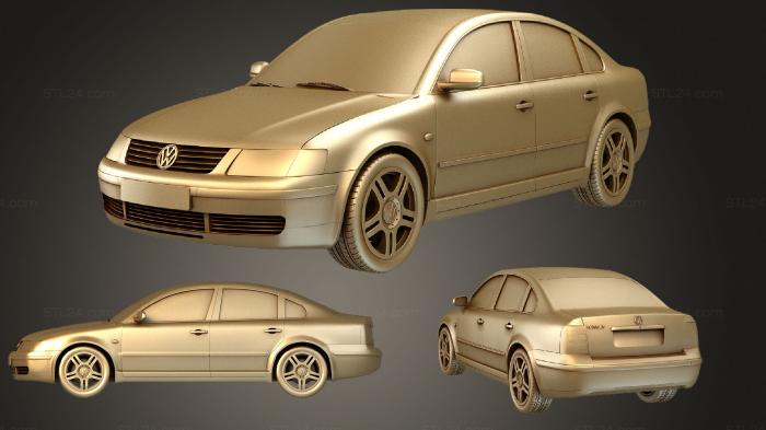 Автомобили и транспорт (Volkswagen Passat B5 седан 1997, CARS_3922) 3D модель для ЧПУ станка