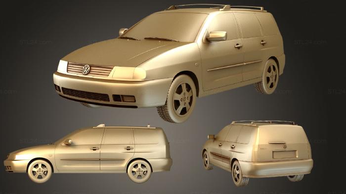Автомобили и транспорт (Volkswagen Polo (Mk3) (6N) вариант 1997, CARS_3928) 3D модель для ЧПУ станка