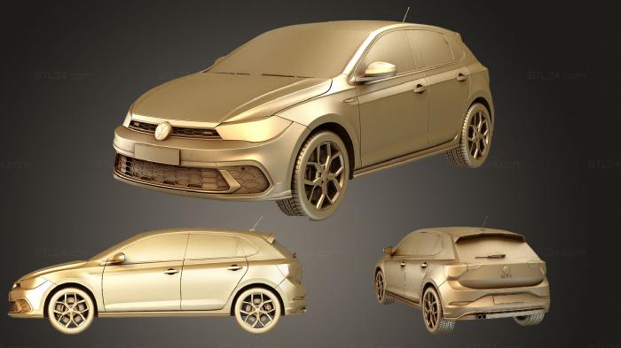 Автомобили и транспорт (Volkswagen Polo GTI 2022, CARS_3930) 3D модель для ЧПУ станка
