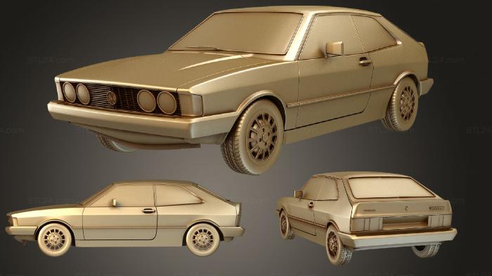 Автомобили и транспорт (Volkswagen Scirocco (Mk1) 1977, CARS_3934) 3D модель для ЧПУ станка