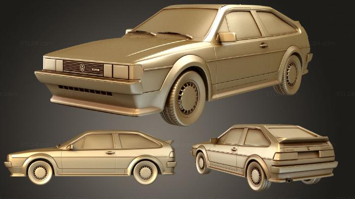 Автомобили и транспорт (Volkswagen Scirocco (Mk2) 1986, CARS_3935) 3D модель для ЧПУ станка