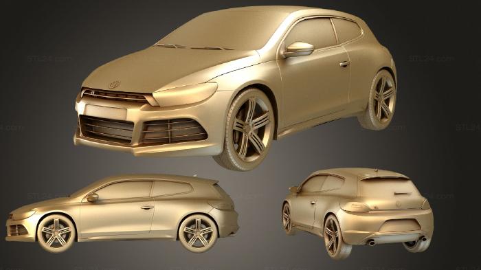 Автомобили и транспорт (Volkswagen Scirocco R 2010, CARS_3936) 3D модель для ЧПУ станка