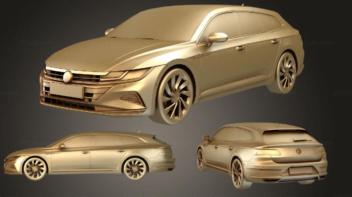 Автомобили и транспорт (Volkswagen Arteon Shooting Brake Элегантность 2021, CARS_3950) 3D модель для ЧПУ станка