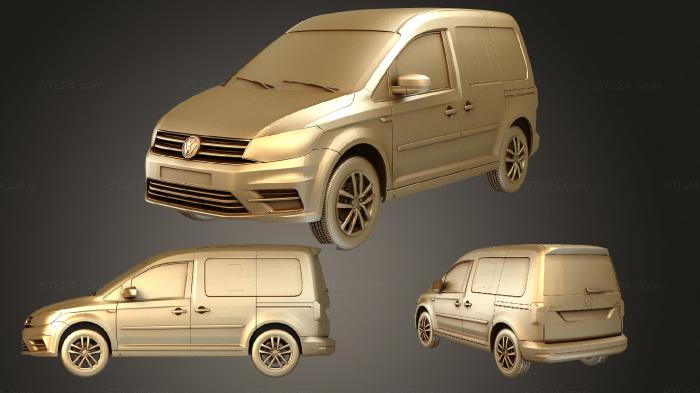 Автомобили и транспорт (Volkswagen Caddy 2018, CARS_3953) 3D модель для ЧПУ станка