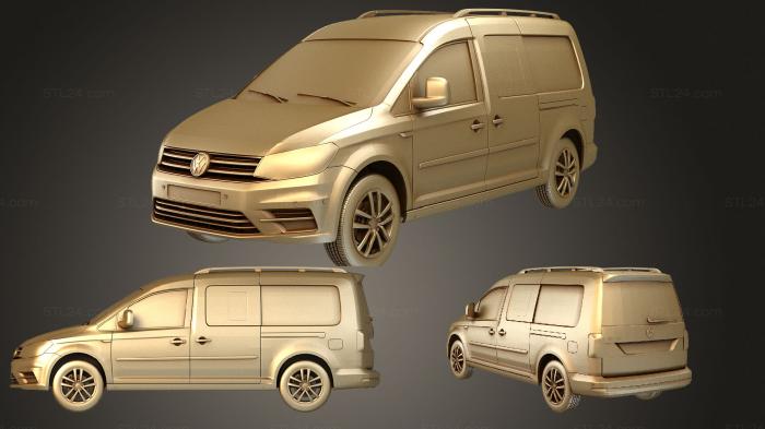 Vehicles (Volkswagen Caddy Maxi Crew Bus 2018, CARS_3958) 3D models for cnc