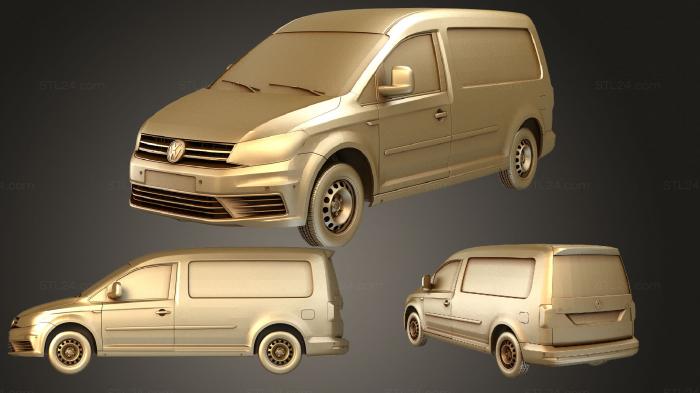 Автомобили и транспорт (Volkswagen Caddy Панельный фургон L2 2017, CARS_3961) 3D модель для ЧПУ станка