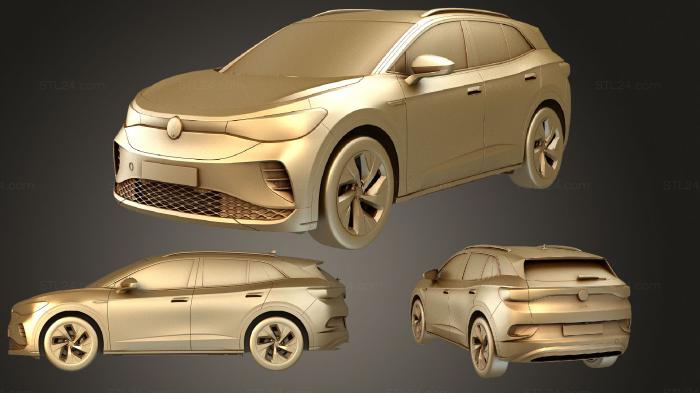 Автомобили и транспорт (Volkswagen ID4 1-е издание Регулярное 2021, CARS_3972) 3D модель для ЧПУ станка
