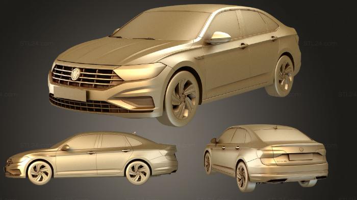 Автомобили и транспорт (Volkswagen Jetta 2019, CARS_3974) 3D модель для ЧПУ станка