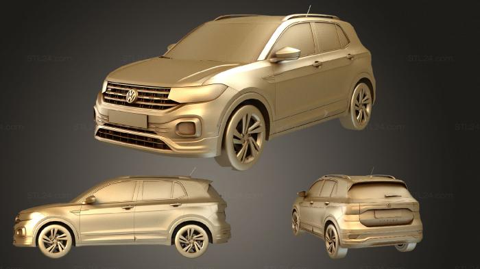 Автомобили и транспорт (Volkswagen T Cross 2019, CARS_3981) 3D модель для ЧПУ станка