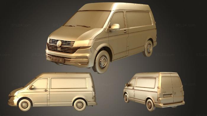 Vehicles (Volkswagen Transporter Van L1H2 T61 2020, CARS_3985) 3D models for cnc