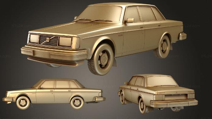 Автомобили и транспорт (Вольво 244 седан 1979, CARS_3994) 3D модель для ЧПУ станка