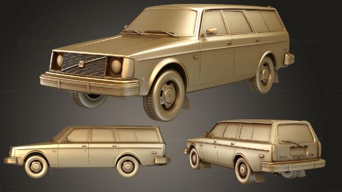 Автомобили и транспорт (Вольво 245 универсал 1975, CARS_3995) 3D модель для ЧПУ станка