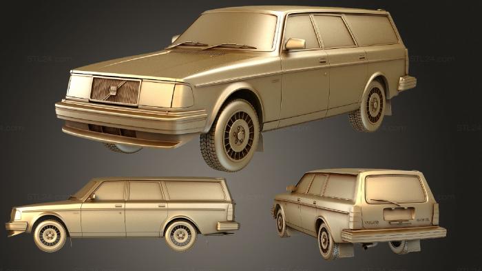 Автомобили и транспорт (Вольво 245 универсал 1984, CARS_3996) 3D модель для ЧПУ станка