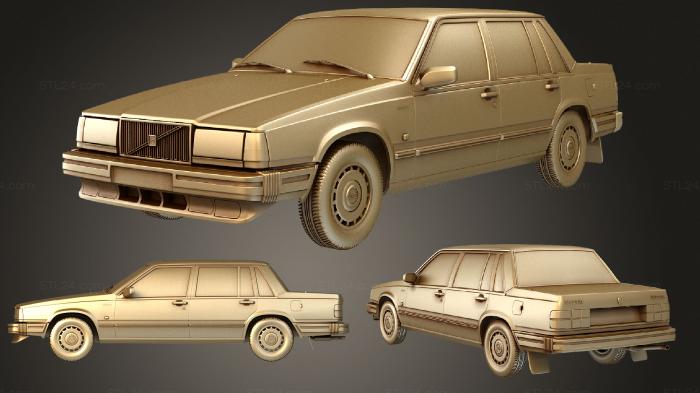 Автомобили и транспорт (Вольво 744 седан 1985, CARS_3999) 3D модель для ЧПУ станка