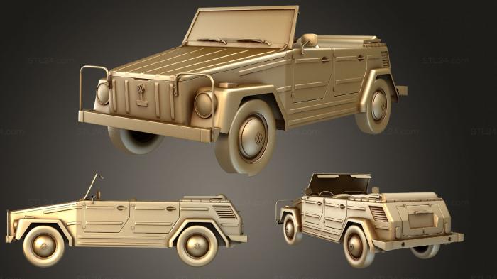 Автомобили и транспорт (VW 181 Вещь с интерьером, CARS_4025) 3D модель для ЧПУ станка