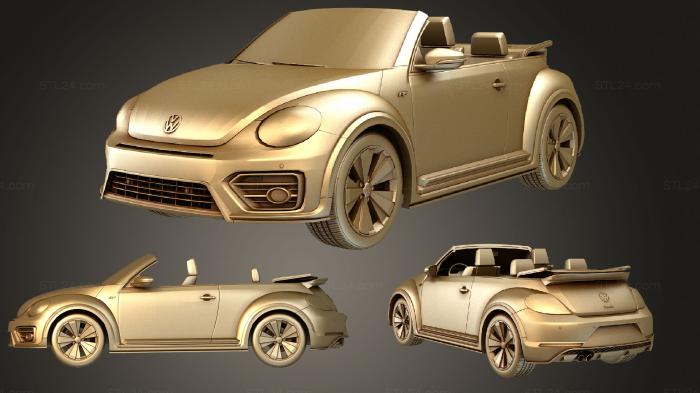 Автомобили и транспорт (Кабриолет VW Beetle R LIne 2020, CARS_4031) 3D модель для ЧПУ станка