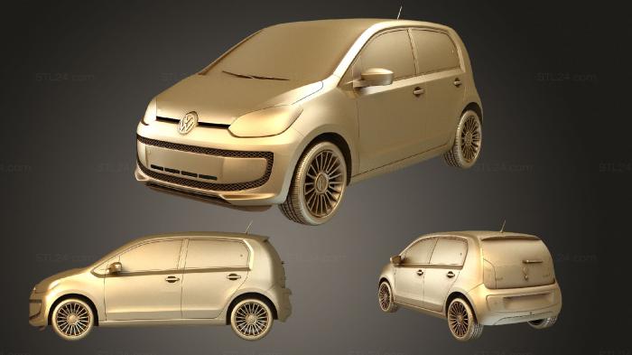 Автомобили и транспорт (VW High UP 5-дверный 2014, CARS_4039) 3D модель для ЧПУ станка