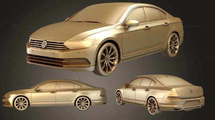 Автомобили и транспорт (Vw passat highline b8 2019, CARS_4043) 3D модель для ЧПУ станка