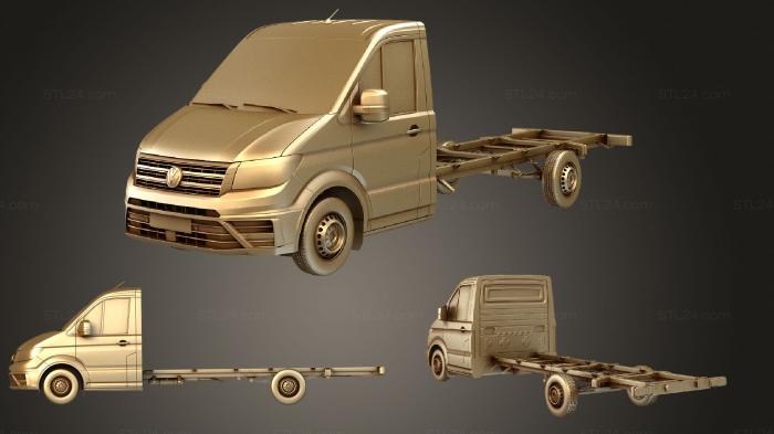 Автомобили и транспорт (Wv crafter chassi одноместная кабина l3 2017, CARS_4062) 3D модель для ЧПУ станка