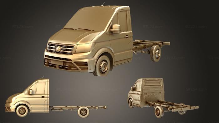 Автомобили и транспорт (Тягач WV Crafter, CARS_4063) 3D модель для ЧПУ станка