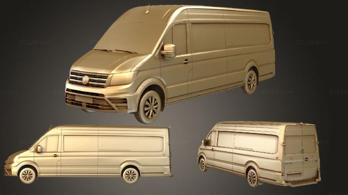 Автомобили и транспорт (Фургон WV Crafter L4H2 2017, CARS_4067) 3D модель для ЧПУ станка