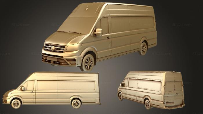Автомобили и транспорт (Фургон wv crafter l4h3 2017, CARS_4068) 3D модель для ЧПУ станка