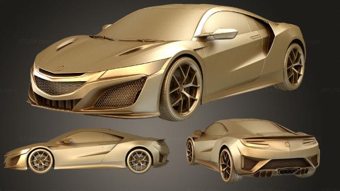 Автомобили и транспорт (Acura NSX (Mk2) 2016, CARS_4098) 3D модель для ЧПУ станка