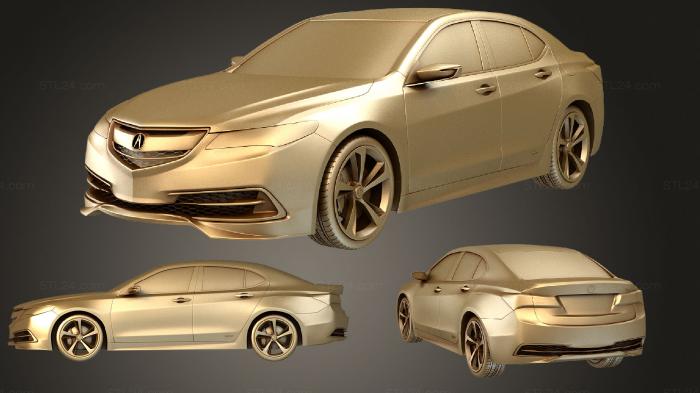 Автомобили и транспорт (Концепт Acura TLX 2014, CARS_4106) 3D модель для ЧПУ станка