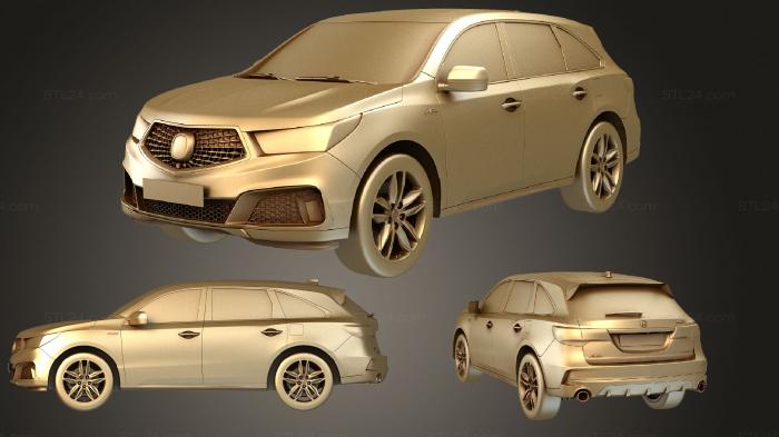 Автомобили и транспорт (Acura MDX A Spec 2019, CARS_4110) 3D модель для ЧПУ станка