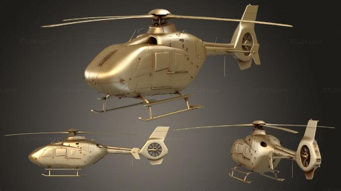 Автомобили и транспорт (Вертолет ADAC Eurocopter EC135, CARS_4117) 3D модель для ЧПУ станка