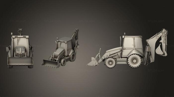 Vehicles (Backhoe Loader 22, CARS_4130) 3D models for cnc